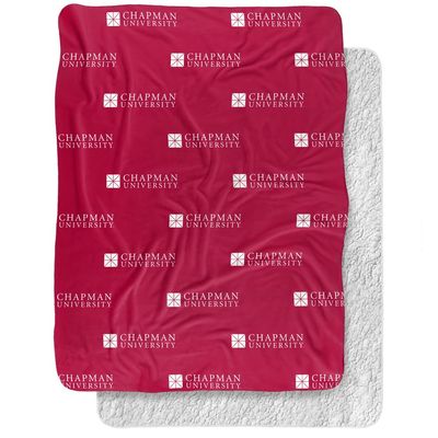 Chapman University Blanket, 60"x80" Logo Pattern, Silky Touch Sherpa Back Super Soft Throw Blanket