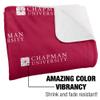 Chapman University Blanket, 60"x80" Logo Pattern, Silky Touch Sherpa Back Super Soft Throw Blanket view 3