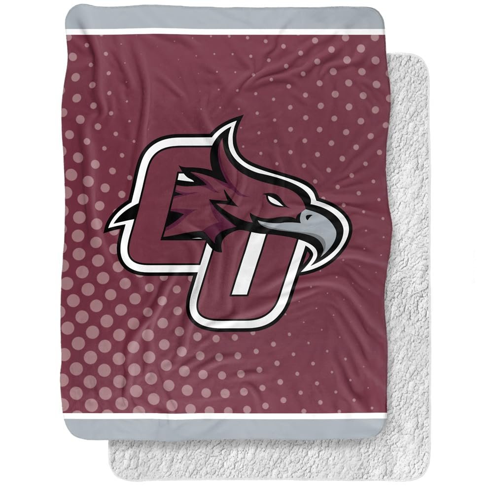 Cumberland University Blanket, 60"x80" Logo Dots, Silky Touch Sherpa Back Super Soft Throw Blanket