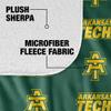 Arkansas Tech University Blanket, 60"x80" Logo Pattern Silky Touch Sherpa Back Super Soft Throw Blanket view 4