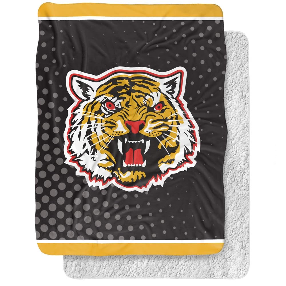 Grambling State University Blanket, 60"x80" Logo Dots, Silky Touch Sherpa Back Super Soft Throw Blanket