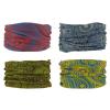 SMEHCF 4 Multipurpose Bandanas for Women Men Headband Balaclava Hair Head Scarf Face Half Airsoft Paintball Mask Neck Gaiters Breathable Reusable Washable Blue Yellow Red Green Cashew Flower view 2