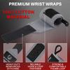 TECEUM Weightlifting Wrist Wraps with Thumb Loop  Gray  Arms on Fire  18 inch  Heavy-Duty Workout Wrist Support & Protection  Ideal for Powerlifting, Strength Training, Bodybuilding view 3