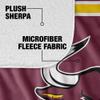 Colorado Mesa University Blanket, 60"x80" Primary Logo Stripes Silky Touch Sherpa Back Super Soft Throw Blanket view 4