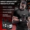 TECEUM Weightlifting Wrist Wraps with Thumb Loop Black and White Grizzly 18 inch Heavy-Duty Workout Wrist Support & Protection Ideal for Powerlifting, Strength Training, Bodybuilding view 2