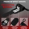 TECEUM Weightlifting Wrist Wraps with Thumb Loop Black and White Grizzly 18 inch Heavy-Duty Workout Wrist Support & Protection Ideal for Powerlifting, Strength Training, Bodybuilding view 3