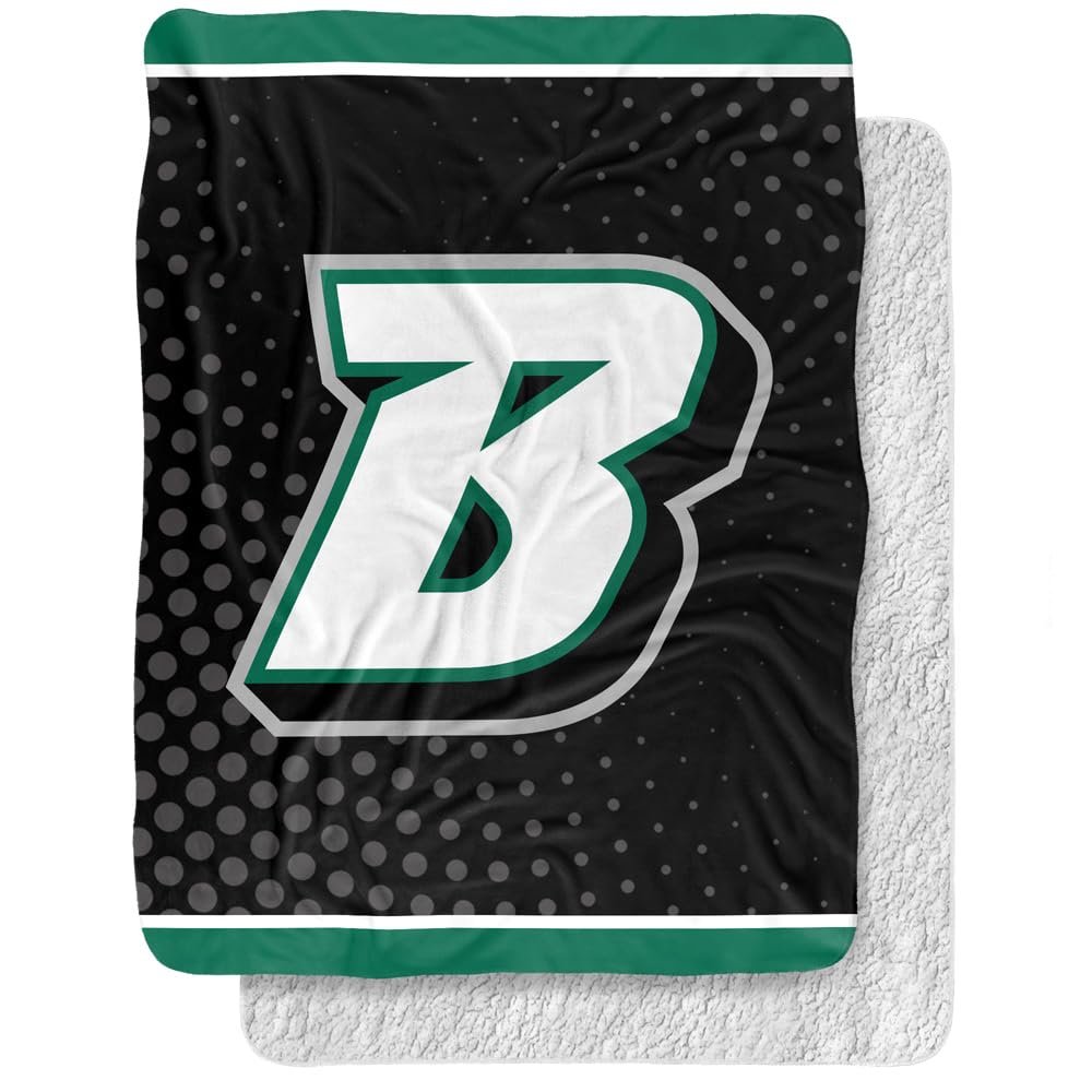 Binghamton University Blanket, 60"x80" Logo Dots Silky Touch Sherpa Back Super Soft Throw Blanket
