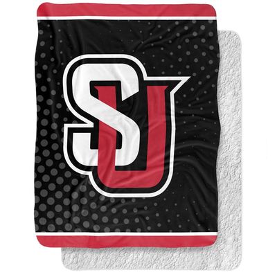 Seattle University Blanket, 60"x80" Logo Dots Silky Touch Sherpa Back Super Soft Throw Blanket