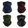 SMEHCF 4 Multipurpose Bandanas for Women Men Headband Balaclava Hair Head Scarf Face Half Airsoft Paintball Mask Neck Gaiters Breathable Reusable Washable Red Blue Green Black Gray Camo Polka Dots view 1