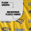 Towson University Blanket, 60"x80" Logo Pattern Silky Touch Sherpa Back Super Soft Throw Blanket view 4