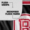 Bradley University Blanket, 60"x80" Primary Logo Stripes Silky Touch Sherpa Back Super Soft Throw Blanket view 4