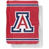 University of Arizona Blanket, 60"x80" Primary Logo Stripes Silky Touch Sherpa Back Super Soft Throw Blanket view 1