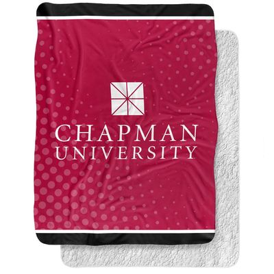 Chapman University Blanket, 60"x80" Logo Dots, Silky Touch Sherpa Back Super Soft Throw Blanket