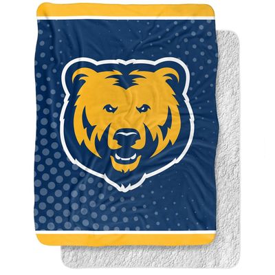 University of Northern Colorado Blanket, 60"x80" Logo Dots Silky Touch Sherpa Back Super Soft Throw Blanket