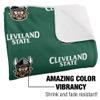 Cleveland State University Blanket, 60"x80" Logo Pattern Silky Touch Sherpa Back Super Soft Throw Blanket view 3