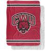Central Washington University Wildcats Primary Logo, 60"x80" Silky Touch Sherpa Back Super Soft Throw Blanket