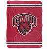 Central Washington University Wildcats Primary Logo, 60"x80" Silky Touch Sherpa Back Super Soft Throw Blanket view 2
