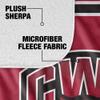 Central Washington University Wildcats Primary Logo, 60"x80" Silky Touch Sherpa Back Super Soft Throw Blanket view 4