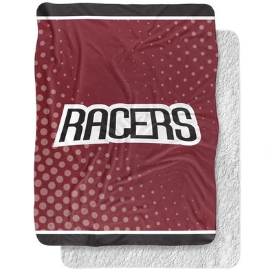 University of Northwestern Ohio Racers Logo Dots, 60"x80" Silky Touch Sherpa Back Super Soft Throw Blanket