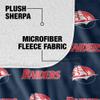 Shippensburg University Blanket, 60"x80" Logo Pattern, Silky Touch Sherpa Back Super Soft Throw Blanket view 4