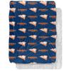 Carroll University Blanket, 60"x80" Logo Pattern, Silky Touch Sherpa Back Super Soft Throw Blanket view 1