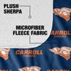 Carroll University Blanket, 60"x80" Logo Pattern, Silky Touch Sherpa Back Super Soft Throw Blanket view 4