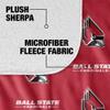 Ball State University Blanket, 60"x80" Logo Pattern Silky Touch Sherpa Back Super Soft Throw Blanket view 4