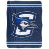 Creighton University Blanket, 60"x80" Primary Logo Stripes Silky Touch Sherpa Back Super Soft Throw Blanket view 2