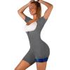 CEIUEO Women Sauna Suit Waist Trainer 3 in 1 Full Body Sweat Jumpsuit for Women Belly Fat(GY S) view 2