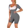CEIUEO Women Sauna Suit Waist Trainer 3 in 1 Full Body Sweat Jumpsuit for Women Belly Fat(GY S) view 3