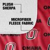 University of Nebraska at Omaha Blanket, 60"x80" Logo Pattern Silky Touch Sherpa Back Super Soft Throw Blanket view 4