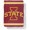 Iowa State University Blanket, 60"x80" Primary Logo Stripes Silky Touch Sherpa Back Super Soft Throw Blanket view 1