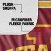 Iowa State University Blanket, 60"x80" Primary Logo Stripes Silky Touch Sherpa Back Super Soft Throw Blanket view 4