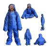 Adult Sleeping Bag Full Body Wearable Suit, Humanoid Sleeping Bag Hoodie Jumpsuit with Sleeves and Feet, Lightweight Waterproof Outdoor Sleeping Wear Jacket for Travel RV Trips Lounging view 4
