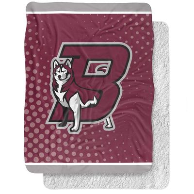Bloomsburg University Blanket, 60"x80" Logo Dots, Silky Touch Sherpa Back Super Soft Throw Blanket