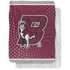 Bloomsburg University Blanket, 60"x80" Logo Dots, Silky Touch Sherpa Back Super Soft Throw Blanket