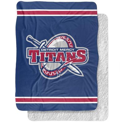 University of Detroit Mercy Blanket, 60"x80" Primary Logo, Silky Touch Sherpa Back Super Soft Throw Blanket