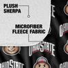 The Ohio State University Blanket, 60"x80" Brutus Pattern Silky Touch Sherpa Back Super Soft Throw Blanket view 4