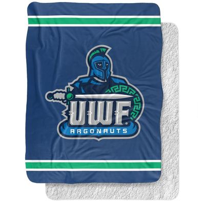 University of West Florida Argonauts Primary Logo, 60"x80" Silky Touch Sherpa Back Super Soft Throw Blanket