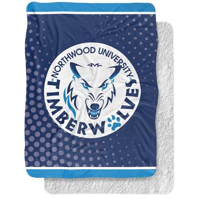 Northwood University Blanket, 60"x80" Logo Dots, Silky Touch Sherpa Back Super Soft Throw Blanket