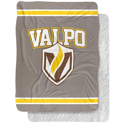 Valparaiso University Beacons Primary Logo, 60"x80" Silky Touch Sherpa Back Super Soft Throw Blanket