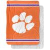 Clemson University Blanket, 60"x80" Primary Logo,Silky Touch Sherpa Back Super Soft Throw Blanket view 1