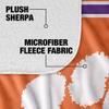 Clemson University Blanket, 60"x80" Primary Logo,Silky Touch Sherpa Back Super Soft Throw Blanket view 4
