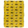 Alabama State University Blanket, 60"x80" Logo Pattern Silky Touch Sherpa Back Super Soft Throw Blanket view 2