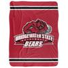 Bridgewater State University Blanket, 60"x80" Primary Logo Stripes Silky Touch Sherpa Back Super Soft Throw Blanket view 2