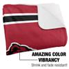 Bridgewater State University Blanket, 60"x80" Primary Logo Stripes Silky Touch Sherpa Back Super Soft Throw Blanket view 3