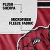Bridgewater State University Blanket, 60"x80" Primary Logo Stripes Silky Touch Sherpa Back Super Soft Throw Blanket view 4