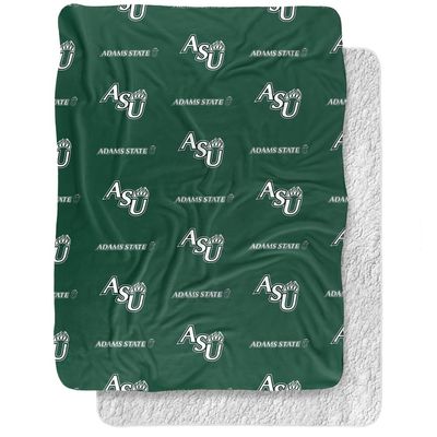 Adams State University Blanket, 60"x80" Logo Pattern Silky Touch Sherpa Back Super Soft Throw Blanket