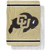 University of Colorado Blanket, 60"x80" Primary Logo Stripes Silky Touch Sherpa Back Super Soft Throw Blanket view 1