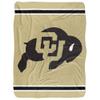 University of Colorado Blanket, 60"x80" Primary Logo Stripes Silky Touch Sherpa Back Super Soft Throw Blanket view 2